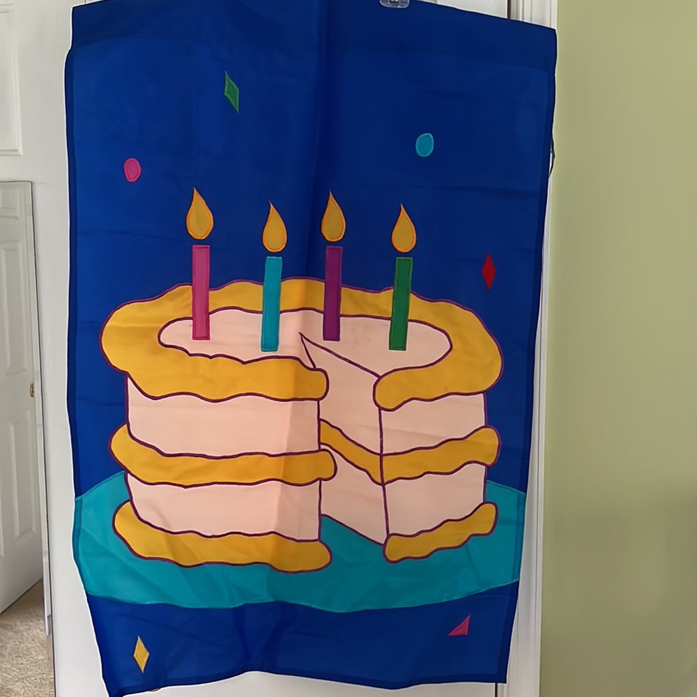 Large Decorative Birthday Flag.Never used